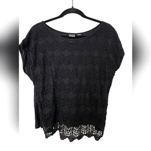 Covington Black Lace Women's Top Size XL